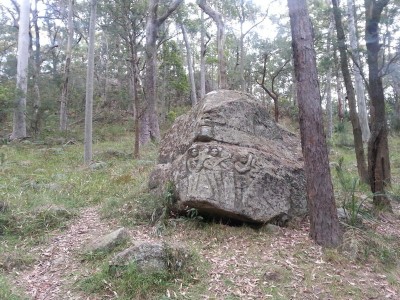 Carved Rock near the track to the summit