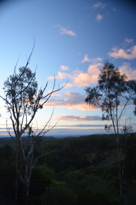 Sun setting over Adelaide