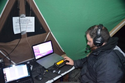 Andy Operating one of the Stations